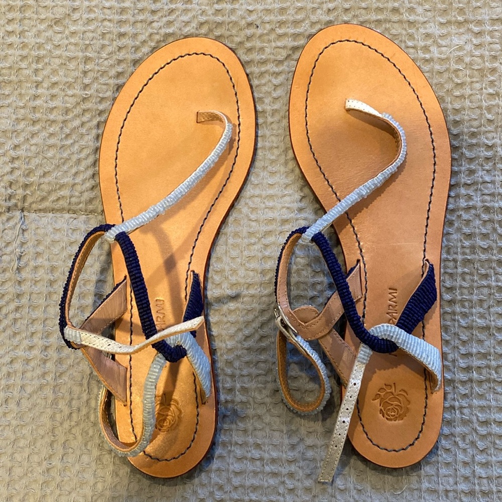 Maliparmi beaded thong sandals